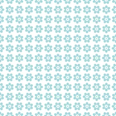Symmetry Seamless Retro Pattern Flowers Turquoise © Jan Engel