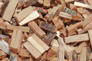 Warehouse of fresh wood