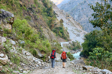 hiker in the mountains