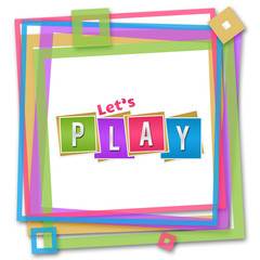 Lets Play Colorful Frame