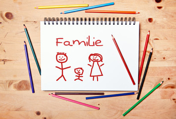 stickman background - drawing block - family