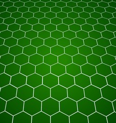 Football background with abstract pattern and green lawn Tor honeycomb - Fußballhintergrund abstrakt mit Tornetz Wabenmuster und grünem Rasen