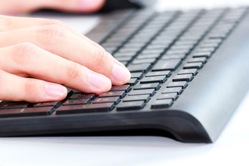 Typing on the keyboard