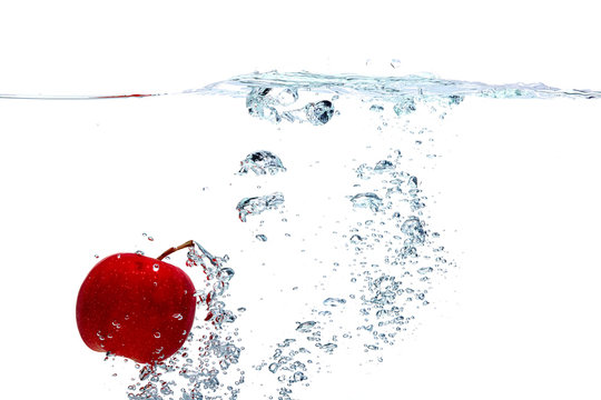 Apple falls deeply under water