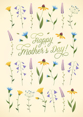 Happy Mother's Day floral greeting card