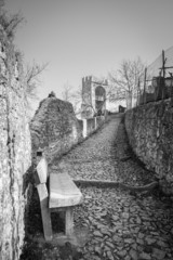 ancient medieval road that leads from the village of Soave to th