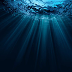 Deep water, abstract natural backgrounds - obrazy, fototapety, plakaty