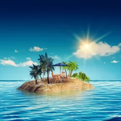 Photo sur Plexiglas Île île de beauté dans la mer, arrière-plans de voyage abstraits