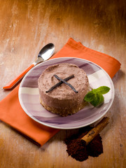 cheese cake with cinnamon vanilla and cocoa