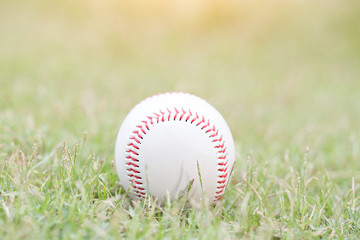 Baseball on the infield chalk line