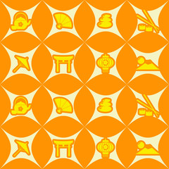 Seamless background with  japanese symbols for your design