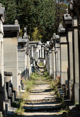 old french cemetery in autumn