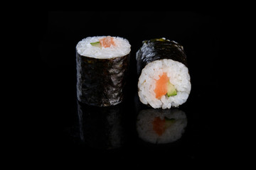 Delicious sushi rolls