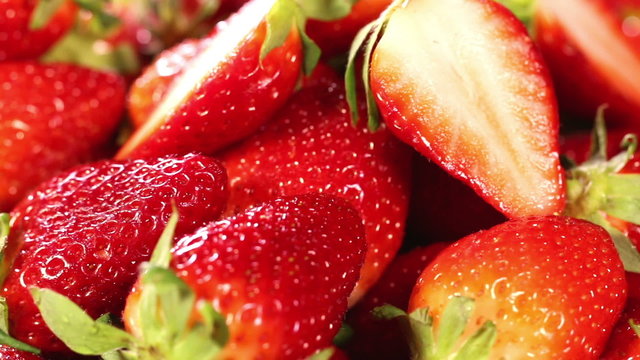 Fresh strawberries in rotation move