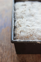 Loaf of bread ready to be baked.