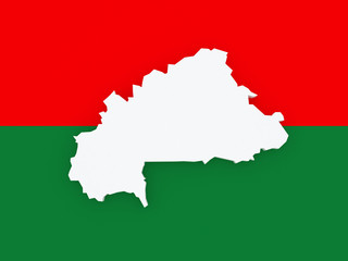 Fototapeta premium Map of Burkina Faso.