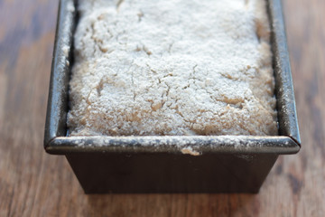 Loaf of bread ready to be baked.
