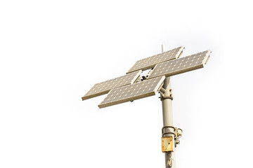Solar cell panel tower isolated