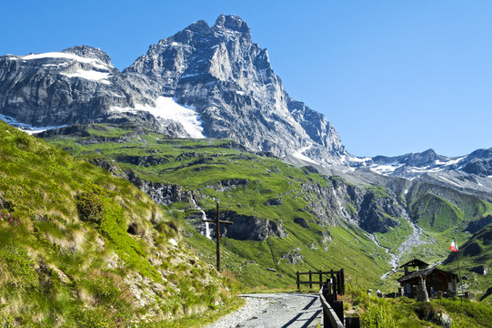 Landscape on the mountain Cervino