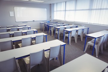 Empty classroom in the college
