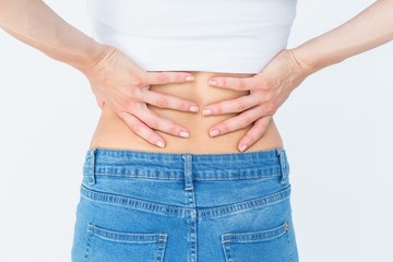 Fototapeta premium Woman suffering from back pain