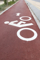 Fototapeta premium Bicycle Logo on Brown Lane