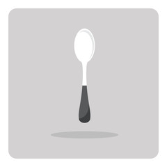 Vector of flat icon, spoon on isolated background