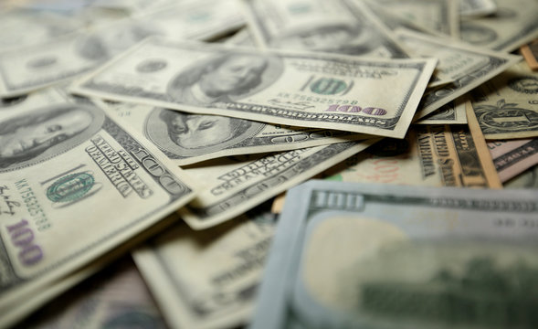Money and Finance, American dollars are on the table