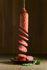 salami with rosemary