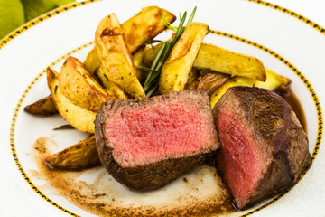 baked steak