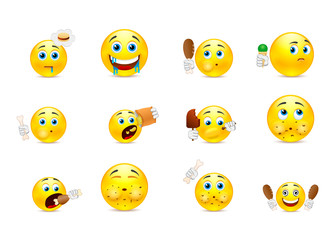 Fototapeta premium Smilies gluttons