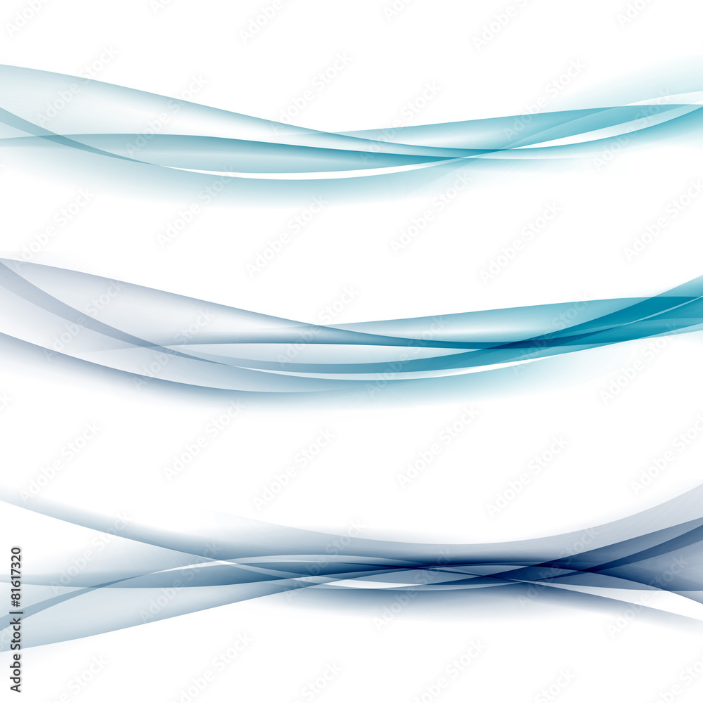 Canvas Prints three abstract modern swoosh border line waves