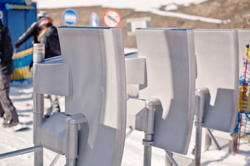 Turnstile at the ski resort