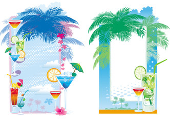 Templates designs for cocktail menu