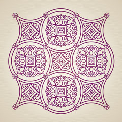 Ornamental lace pattern in Eastern style.