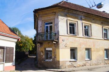 One of the streets in Vilnius on a sunny day