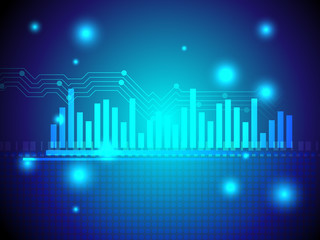 abstract  technology graph vector background