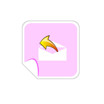 button letter envelope vector
