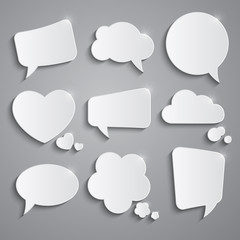 Set of speech bubbles