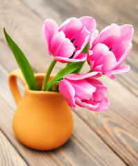 pink colored tulip flowers
