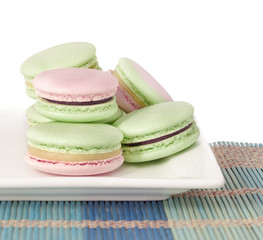macarons isolated on white