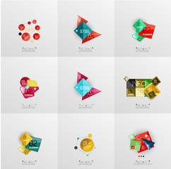 Set of paper graphic layouts