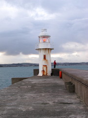 Lighthouse at Brixham Harbour Devon UK