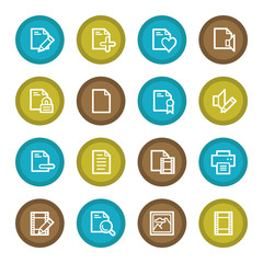 Document web icons set