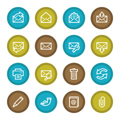 Email web icons set