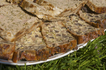 Homemade  meatloaf of lamb and herbs