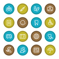 Medicine web icons set