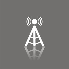 Icono antena torre FO reflejo