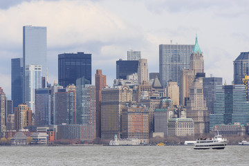 Skyline of lower Manhattan of New York