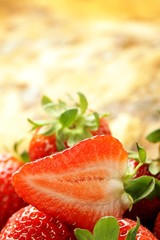 half of the strawberrie